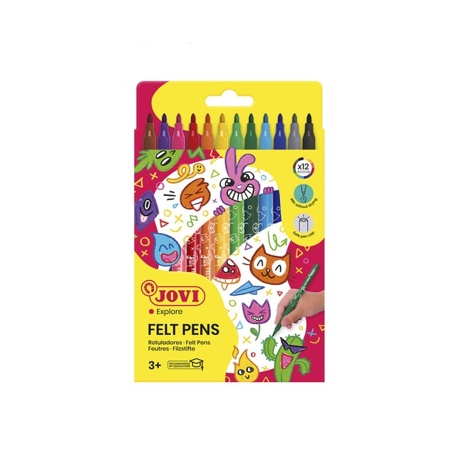 FELT PENS 12 rotuladores Jovi Multicolor.