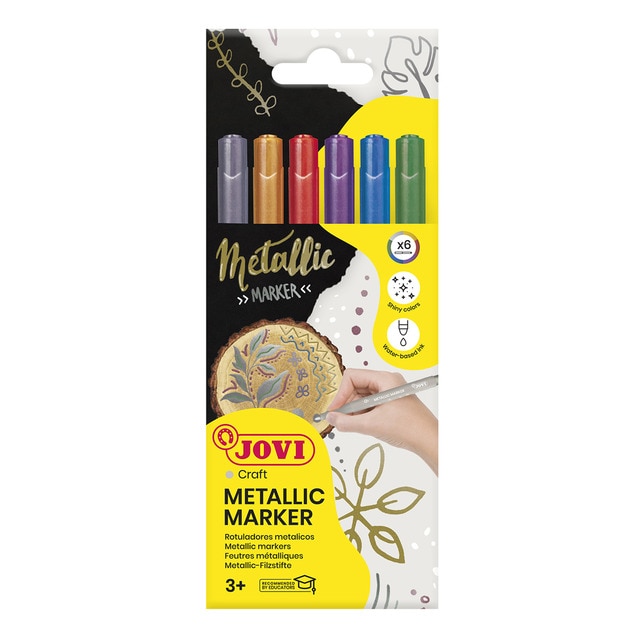 METALLIC MARKERS 6 rotuladores Jovi Multicolor.