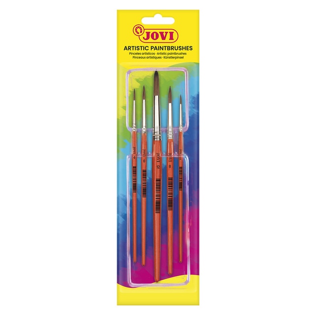 ARTISTIC BRUSHES -tamaños 0, 4, 6, 8 y 12 Jovi Marrón.