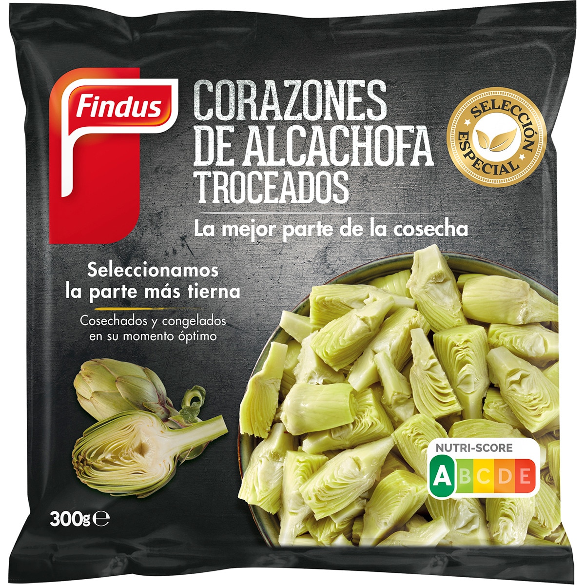 corazones de alcachofas trozeados