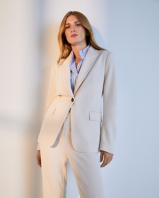 Blazer de punto pique de mujer