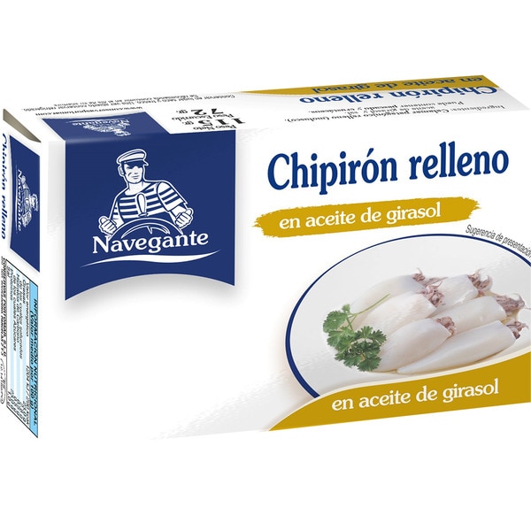 hand-prepared baby squid in sunflower oil tin 72 drained weight g