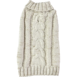 FRED&RITA gold beige lurex dog sweater 25 cm 1 each