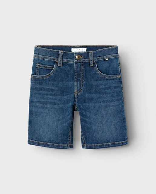 Bermuda vaquera de niño con cintura ajustable