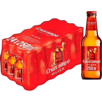 precios Cruzcampo Cerveza Rubia Tipo Pilsen Pack 24 Botellas 25 Cl en Hipercor