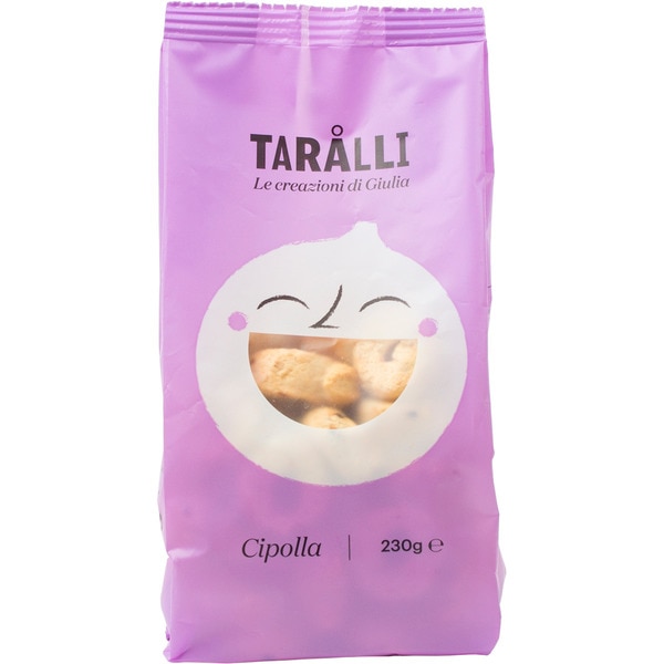 LA CREAZIONI DI GIULIA Taralli snacks de pan con cebolla  230 g 