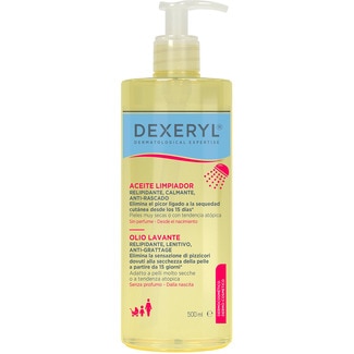 DUCRAY Dexeryl aceite limpiador dosificador 500 ml indicada para el cuidado de pieles secas, muy secas o con tendencia atópica