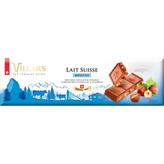 VILLARS Swiss hazelnut and milk chocolate tablet 300 g