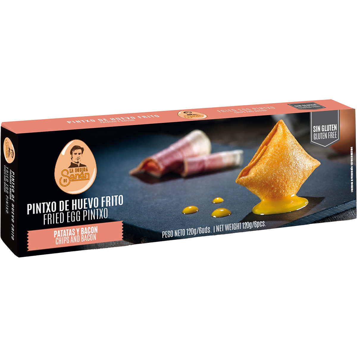 pintxo de huevo frito con patatas y bacon sin gluten