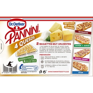 4 quesos 2 baguettes estuche 250 g - Dr.oetker Pannini