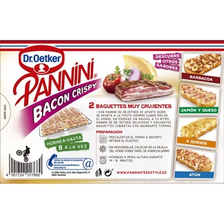 Bacon crispy 2 baguettes estuche 250 g - Dr.oetker Pannini