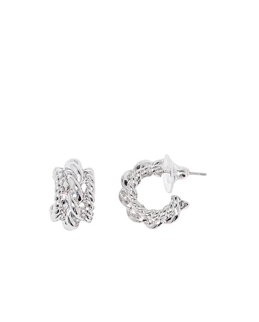 Pendientes Aro Cadenas Trenzadas Gold