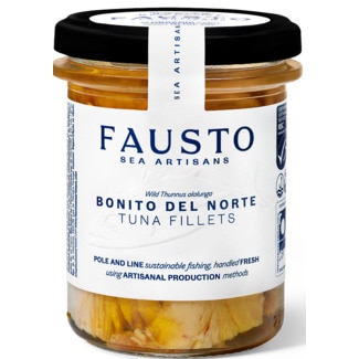 Fausto Filete de Atum em Azeite Virgem Extra Bio Bonito Del Norte frasco 190 g