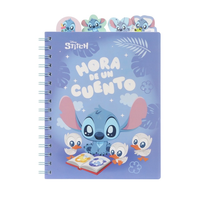 Notebook A5 espiral con divisores cuadrícula 100 hojas Malva Stitch Coolpack.