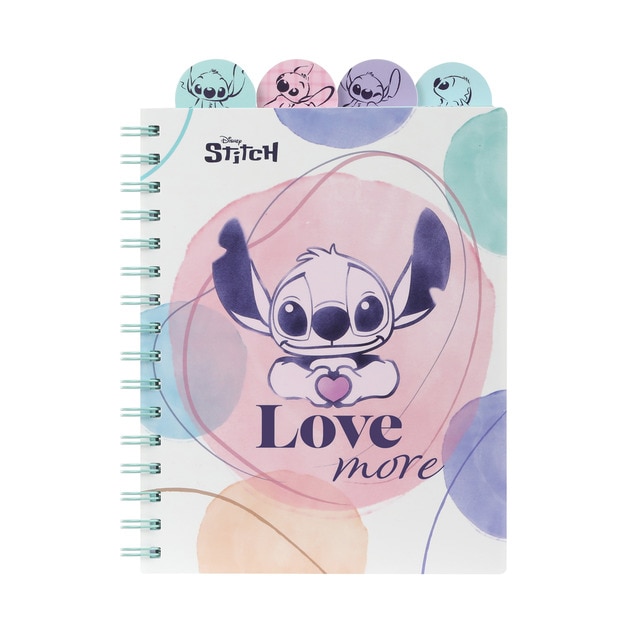 Notebook A5 espiral con divisores cuadrícula 100 hojas Multicolor Stitch Coolpack.
