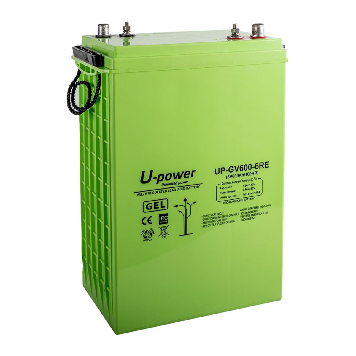 MASTER POWER – Batería Gel Ciclo Profundo sin mantenimiento UP-GV600-6RE 600Ah.