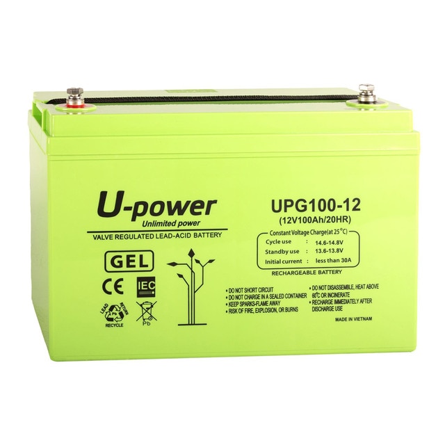 MASTER POWER – Batería Gel Uso General sin mantenimiento UPG100-12 12V 100Ah.
