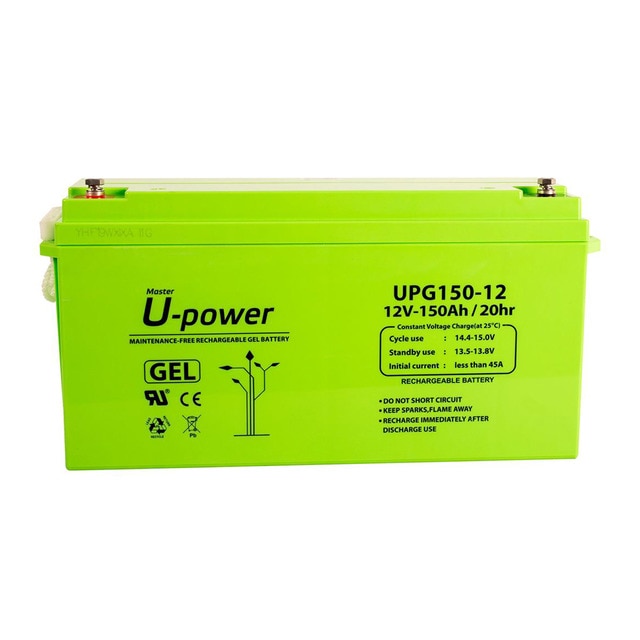 MASTER POWER – Batería Gel Uso General sin mantenimiento UPG150-12 12V 150Ah.