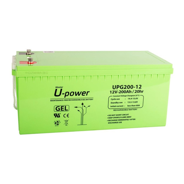 MASTER POWER – Batería Gel Uso General sin mantenimiento UPG200-12 12V 200Ah.