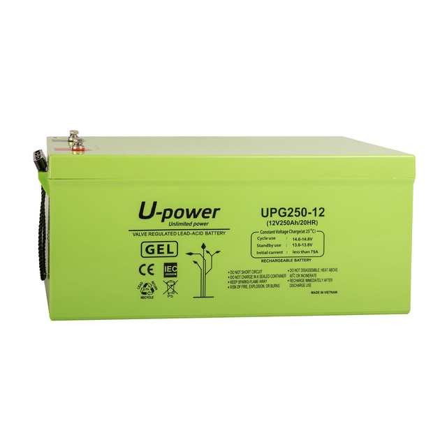 MASTER POWER – Batería Gel Uso General sin mantenimiento UPG250-12 12V 250Ah.