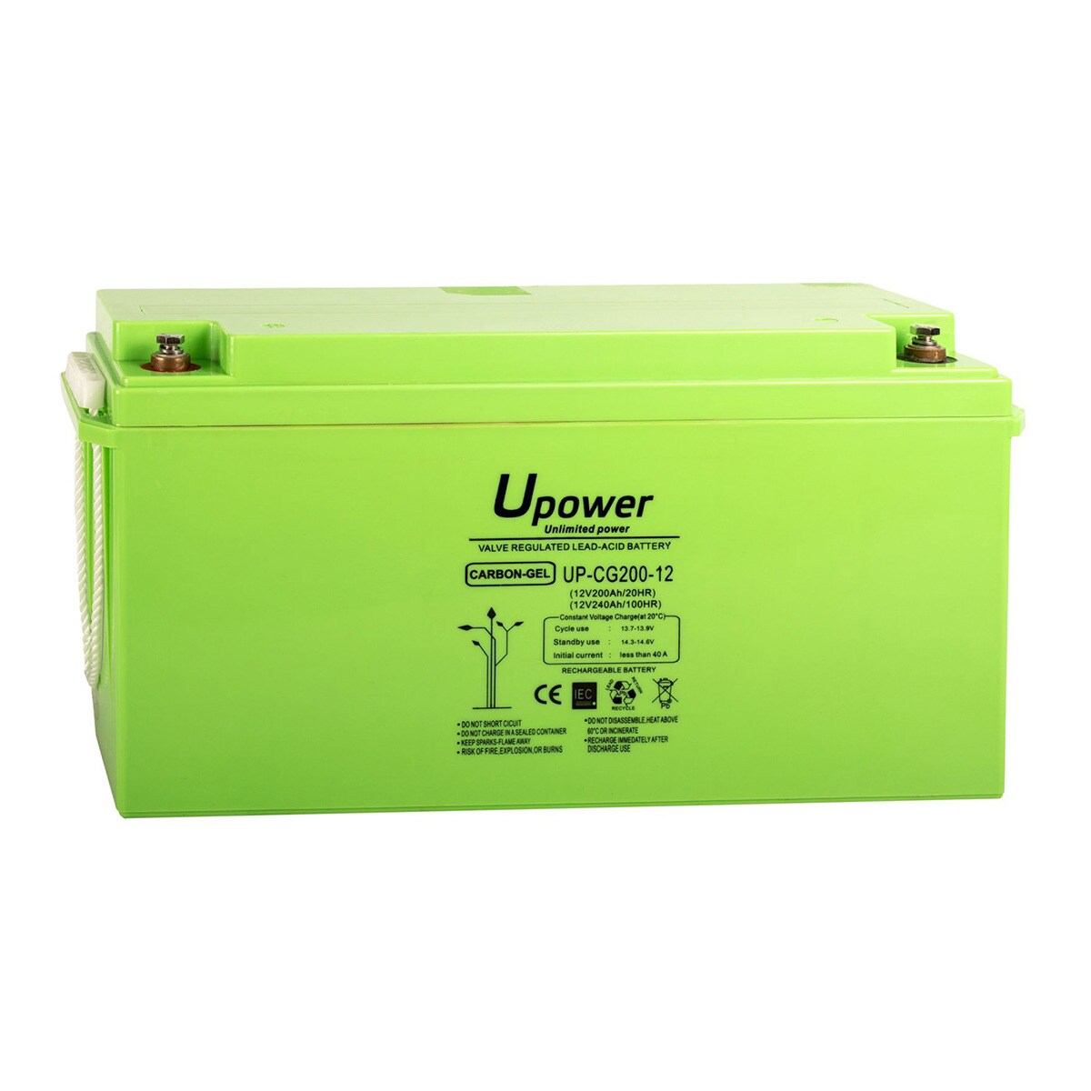 MASTER POWER – Batería Carbono-Gel sin Mantenimiento UP-CG200-12 200Ah.