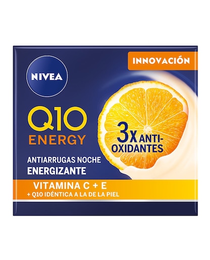 Crema De Noche Q10 Energy Antiarrugas Con Vitamina C 50 ml Nivea