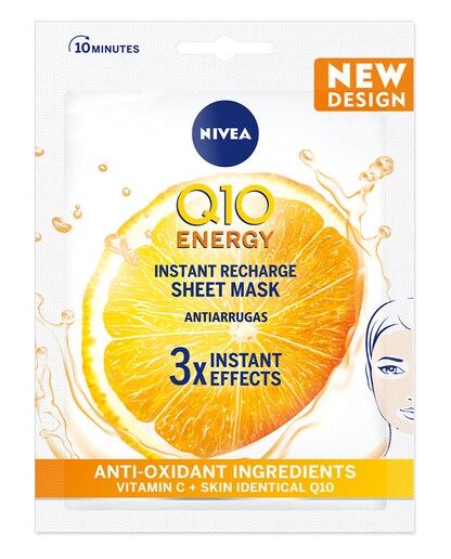 Mascarilla De Tejido Q10 Energy Con Vitamina C Nivea