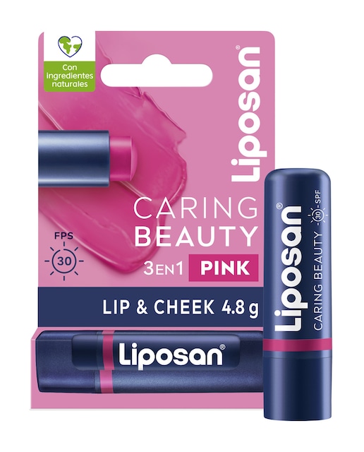 Liposan – Bálsamo 3 En 1 Labios Y Mejillas Caring Beauty Intenso Spf30 4,8 Gr Liposan.