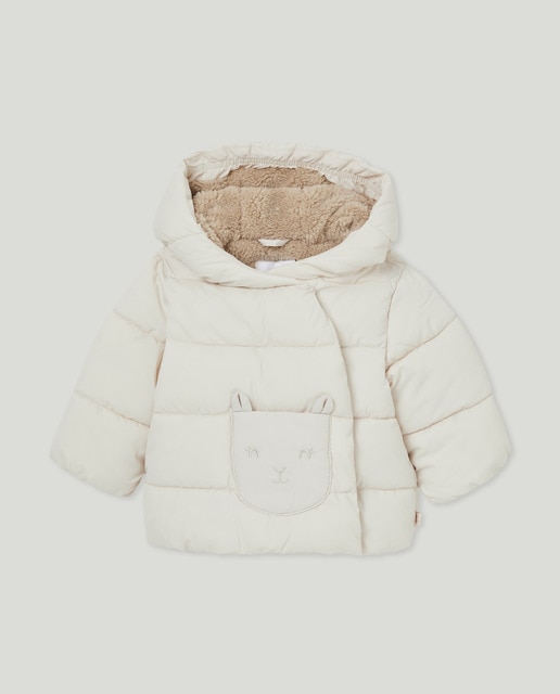 Parka de bebé niña con estampado de animalitos