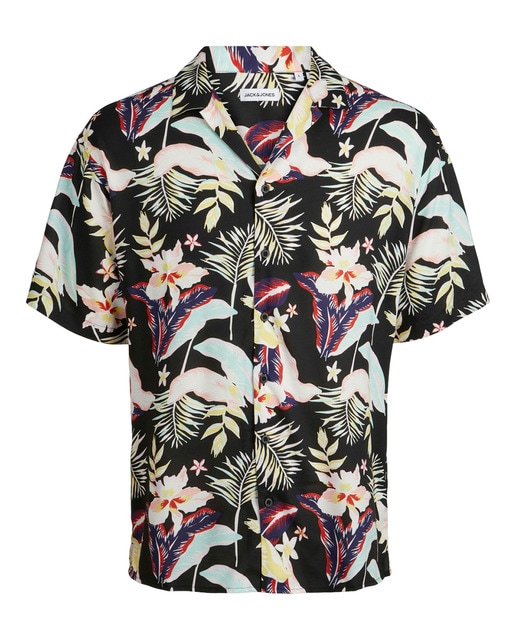 Camisa para caballero de mangas cortas estampada