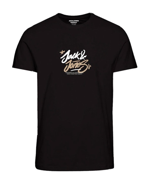 Camiseta de mangas cortas con print frontal de hombre