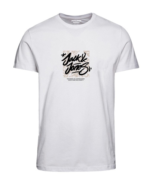 Camiseta de mangas cortas con print frontal de hombre