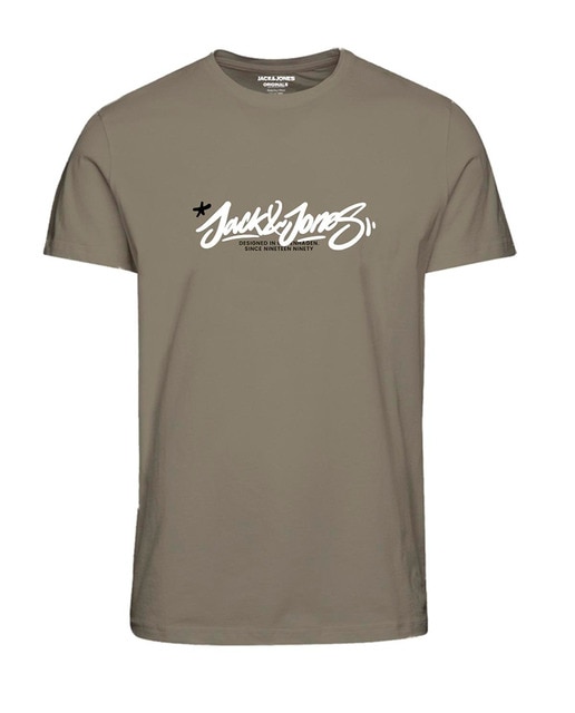 Camiseta de mangas cortas con print frontal de hombre