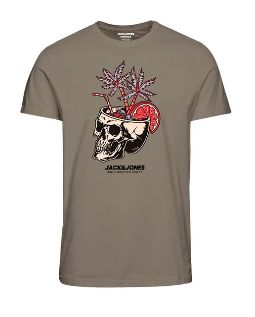 Camiseta de mangas cortas con print frontal de hombre