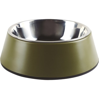 FRED&RITA Moderner Fressnapf für Hunde aus Melamin in Khaki 14 cm 1 Einheit