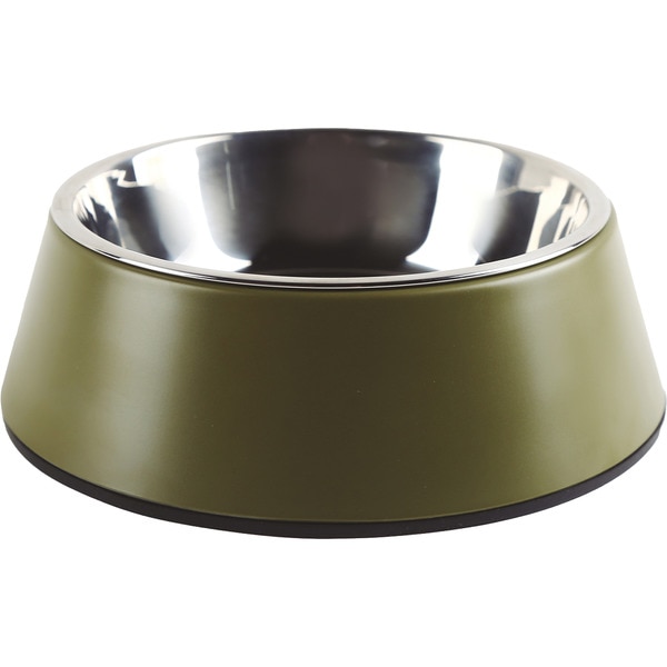 comedero para perros melamina moderno color caqui 14 cm 1 unidad