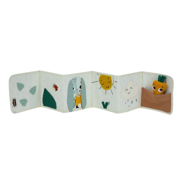 Libro de actividades reversible Tiny Love Double Sided Book, colección Garden of Adventures