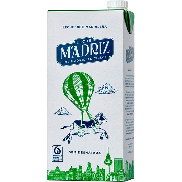 precios Madriz Leche Semidesnatada Brik 1 L en Hipercor