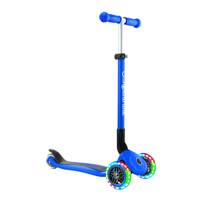 Patinete Primo Plegable de Luces Azul Globber