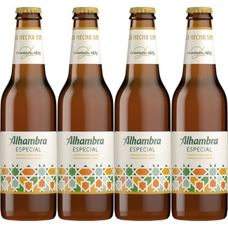precios Alhambra Lager Singular Cerveza Rubia Pack 4 Botellas 33 Cl en Hipercor