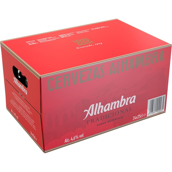 precios Alhambra Cerveza Rubia Tradicional Pack 24 Botellas 25 Cl en Hipercor