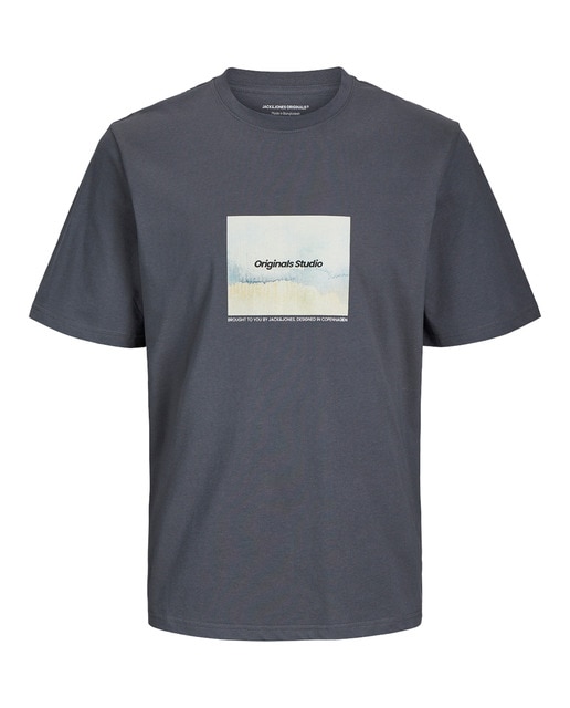 Camiseta de mangas cortas con logo serigrafiado en el lateral de hombre