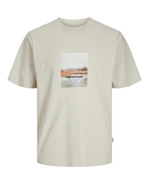 Camiseta de mangas cortas con logo serigrafiado en el lateral de hombre
