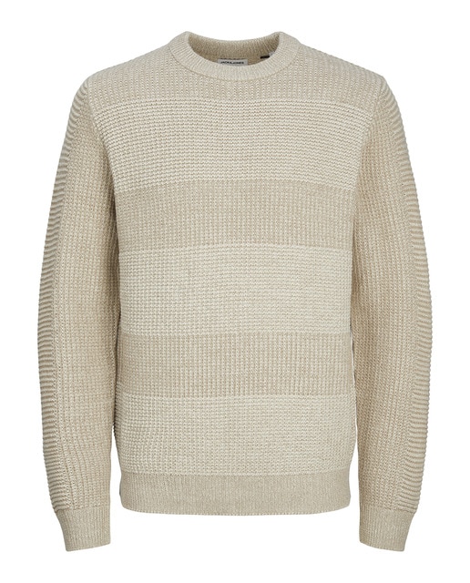Jerse estructura de cuello redondo de hombre