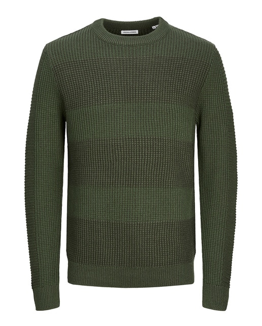 Jerse estructura de cuello redondo de hombre