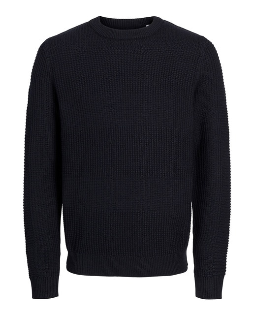 Jerse estructura de cuello redondo de hombre