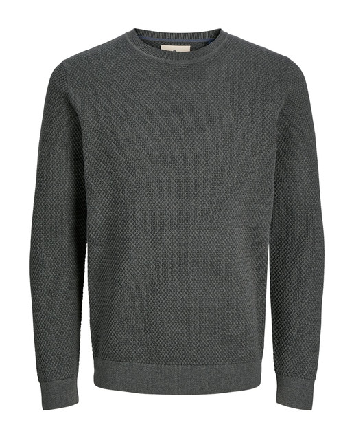 Jerse estructura de cuello redondo de hombre