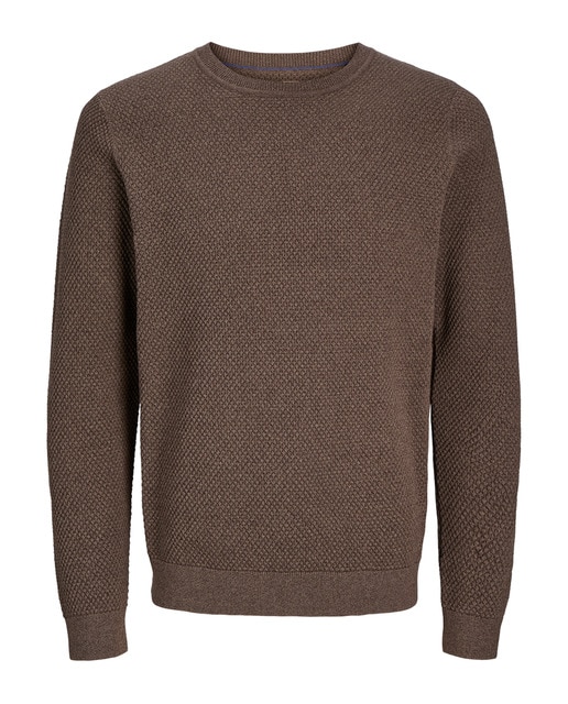 Jerse estructura de cuello redondo de hombre