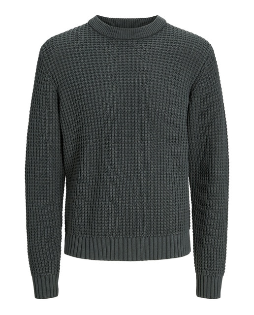 Jerse estructura de cuello redondo de hombre