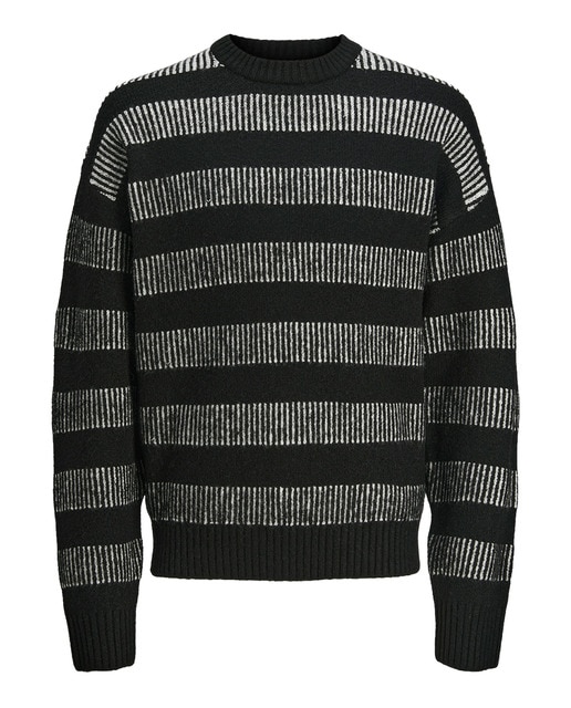Jersey con estructura  estampado de rayas de hombre